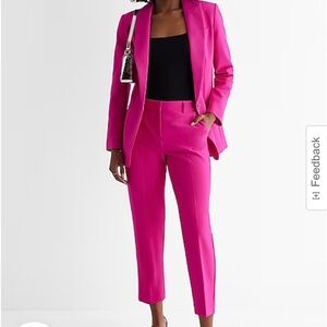 Editor One Button Boyfriend Blazer and Editor Mid Rise Straight Ankle Pant